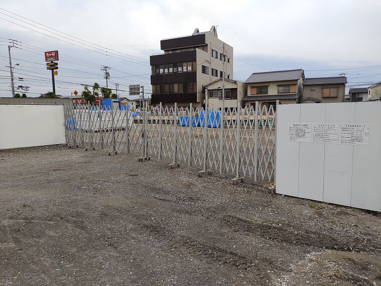 ジョイフル上福岡の跡地の工事