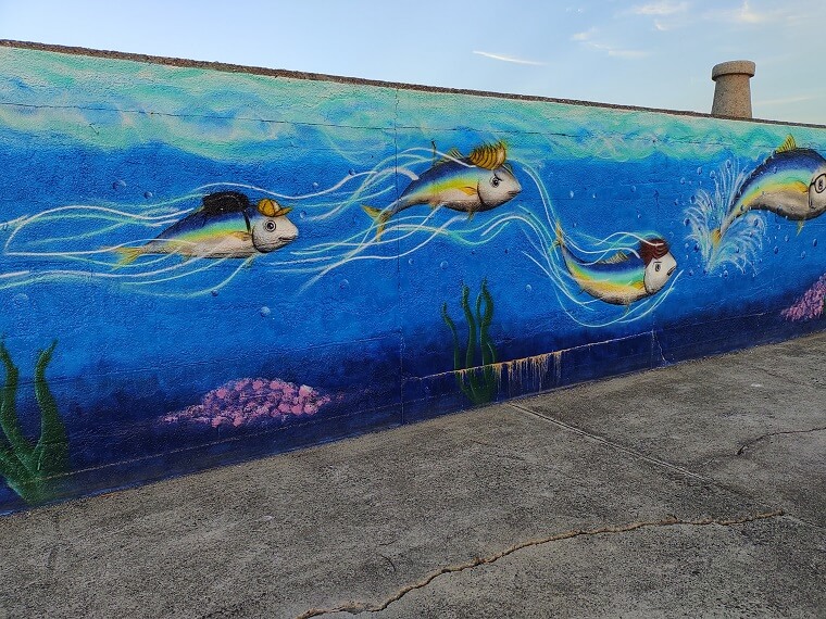 東かがわ市の湾岸アートプロジェクトでスプレーアートを見た！
